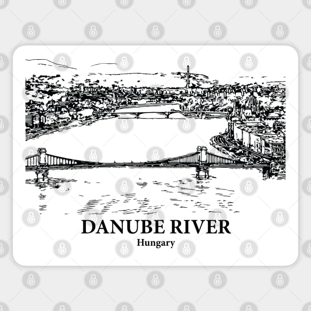 Danube River - Hungary Magnet by Lakeric